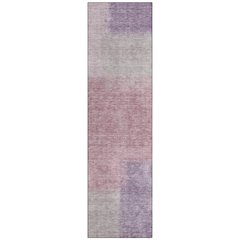 Machine Washable Indoor/Outdoor Chantille ACN2341 Pink 2'3" x 7'6" Runner Rug
