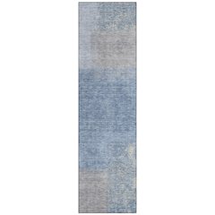 Machine Washable Indoor/Outdoor Chantille ACN2341 Blue 2'3" x 7'6" Runner Rug