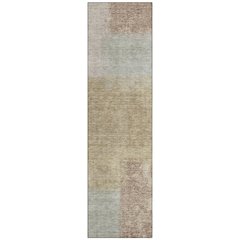 Machine Washable Indoor/Outdoor Chantille ACN2341 Gold 2'3" x 7'6" Runner Rug