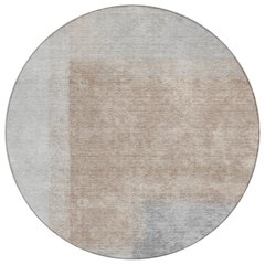 Machine Washable Indoor/Outdoor Chantille ACN2341 Brown 8' x 8' Round Rug