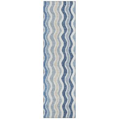 Machine Washable Indoor/Outdoor Chantille ACN2342 Blue 2'3" x 7'6" Runner Rug
