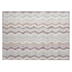 Machine Washable Indoor/Outdoor Chantille ACN2342 Pink 1'8" x 2'6" Rug