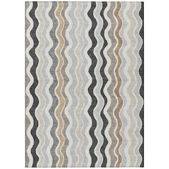 Machine Washable Indoor/Outdoor Chantille ACN2342 Gray 2'6" x 3'10" Rug