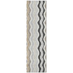 Machine Washable Indoor/Outdoor Chantille ACN2342 Gray 2'3" x 7'6" Runner Rug