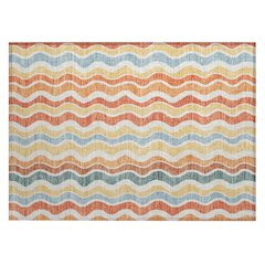 Machine Washable Indoor/Outdoor Chantille ACN2342 Orange 1'8" x 2'6" Rug