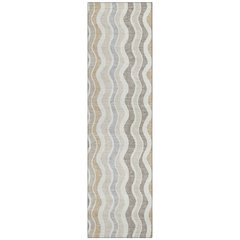 Machine Washable Indoor/Outdoor Chantille ACN2342 Ivory 2'3" x 7'6" Runner Rug