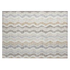 Machine Washable Indoor/Outdoor Chantille ACN2342 Ivory 1'8" x 2'6" Rug