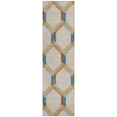 Machine Washable Indoor/Outdoor Chantille ACN2343 Brown 2'3" x 7'6" Runner Rug