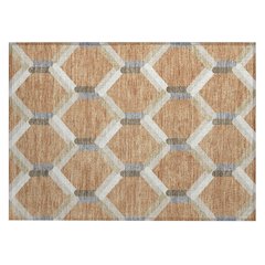 Machine Washable Indoor/Outdoor Chantille ACN2343 Orange 1'8" x 2'6" Rug