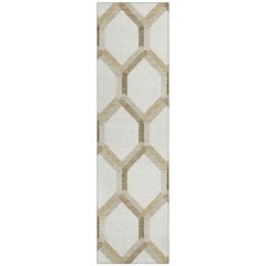 Machine Washable Indoor/Outdoor Chantille ACN2343 Ivory 2'3" x 7'6" Runner Rug