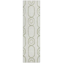 Machine Washable Indoor/Outdoor Chantille ACN2344 Green 2'3" x 7'6" Runner Rug