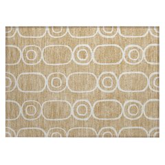 Machine Washable Indoor/Outdoor Chantille ACN2344 Gold 1'8" x 2'6" Rug