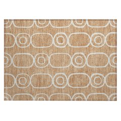 Machine Washable Indoor/Outdoor Chantille ACN2344 Orange 1'8" x 2'6" Rug