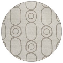 Machine Washable Indoor/Outdoor Chantille ACN2344 Brown 8' x 8' Round Rug