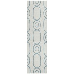 Machine Washable Indoor/Outdoor Chantille ACN2344 Teal 2'3" x 7'6" Runner Rug