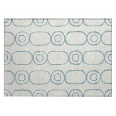Machine Washable Indoor/Outdoor Chantille ACN2344 Teal 1'8" x 2'6" Rug