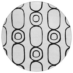 Machine Washable Indoor/Outdoor Chantille ACN2344 Ivory 8' x 8' Round Rug
