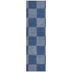 Machine Washable Indoor/Outdoor Chantille ACN2345 Blue 2'3" x 7'6" Runner Rug