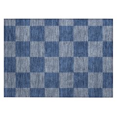 Machine Washable Indoor/Outdoor Chantille ACN2345 Blue 1'8" x 2'6" Rug