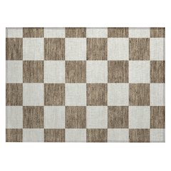 Machine Washable Indoor/Outdoor Chantille ACN2345 Brown 1'8" x 2'6" Rug