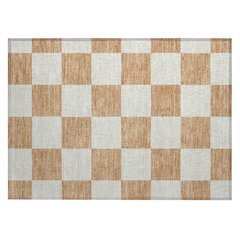 Machine Washable Indoor/Outdoor Chantille ACN2345 Orange 1'8" x 2'6" Rug