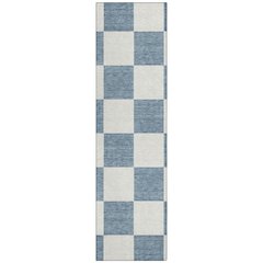 Machine Washable Indoor/Outdoor Chantille ACN2345 Blue 2'3" x 7'6" Runner Rug