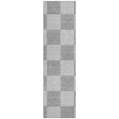 Machine Washable Indoor/Outdoor Chantille ACN2345 Gray 2'3" x 7'6" Runner Rug
