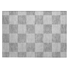 Machine Washable Indoor/Outdoor Chantille ACN2345 Gray 1'8" x 2'6" Rug