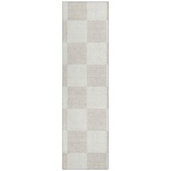 Machine Washable Indoor/Outdoor Chantille ACN2345 Ivory 2'3" x 7'6" Runner Rug