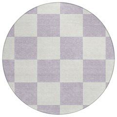 Machine Washable Indoor/Outdoor Chantille ACN2345 Purple 8' x 8' Round Rug