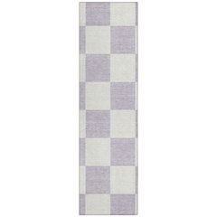 Machine Washable Indoor/Outdoor Chantille ACN2345 Purple 2'3" x 7'6" Runner Rug
