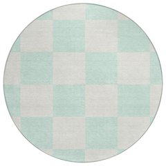 Machine Washable Indoor/Outdoor Chantille ACN2345 Green 8' x 8' Round Rug