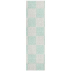 Machine Washable Indoor/Outdoor Chantille ACN2345 Green 2'3" x 7'6" Runner Rug
