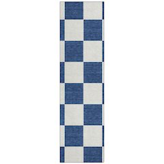 Machine Washable Indoor/Outdoor Chantille ACN2345 Blue 2'3" x 7'6" Runner Rug