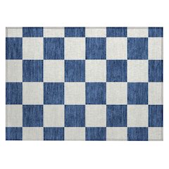 Machine Washable Indoor/Outdoor Chantille ACN2345 Blue 1'8" x 2'6" Rug