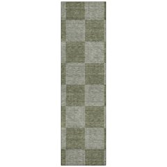 Machine Washable Indoor/Outdoor Chantille ACN2345 Green 2'3" x 7'6" Runner Rug