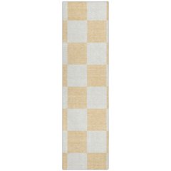 Machine Washable Indoor/Outdoor Chantille ACN2345 Orange 2'3" x 7'6" Runner Rug