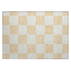 Machine Washable Indoor/Outdoor Chantille ACN2345 Orange 1'8" x 2'6" Rug