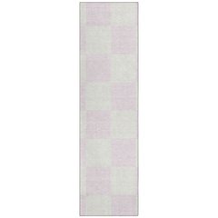 Machine Washable Indoor/Outdoor Chantille ACN2345 Pink 2'3" x 7'6" Runner Rug
