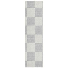 Machine Washable Indoor/Outdoor Chantille ACN2345 Gray 2'3" x 7'6" Runner Rug