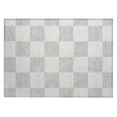 Machine Washable Indoor/Outdoor Chantille ACN2345 Gray 1'8" x 2'6" Rug