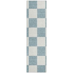 Machine Washable Indoor/Outdoor Chantille ACN2345 Teal 2'3" x 7'6" Runner Rug