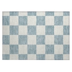 Machine Washable Indoor/Outdoor Chantille ACN2345 Teal 1'8" x 2'6" Rug