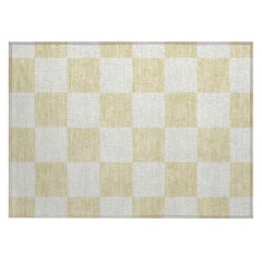Machine Washable Indoor/Outdoor Chantille ACN2345 Gold 1'8" x 2'6" Rug