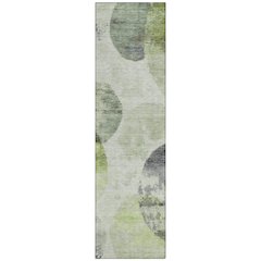 Machine Washable Indoor/Outdoor Chantille ACN2346 Green 2'3" x 7'6" Runner Rug