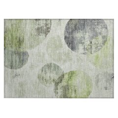 Machine Washable Indoor/Outdoor Chantille ACN2346 Green 1'8" x 2'6" Rug