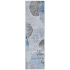 Machine Washable Indoor/Outdoor Chantille ACN2346 Blue 2'3" x 7'6" Runner Rug