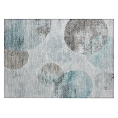 Machine Washable Indoor/Outdoor Chantille ACN2346 Teal 1'8" x 2'6" Rug