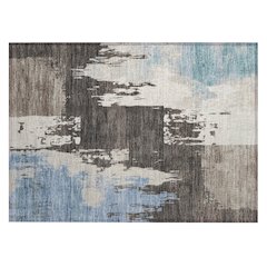 Machine Washable Indoor/Outdoor Chantille ACN2347 Brown 1'8" x 2'6" Rug