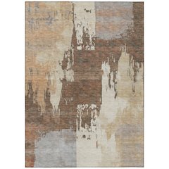 Machine Washable Indoor/Outdoor Chantille ACN2347 Orange 2'6" x 3'10" Rug